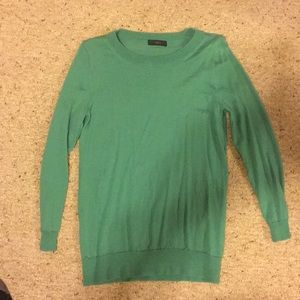 J Crew Crew neck green sweater